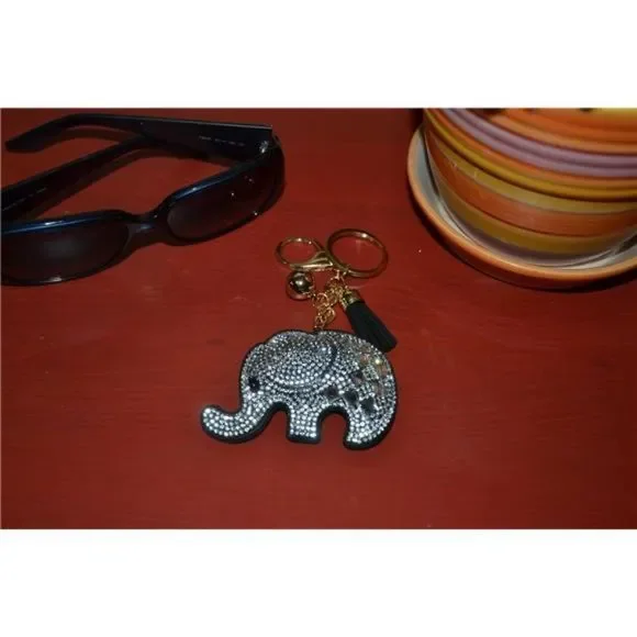 Elephant Keychains for Women Girls – Crystal Purse Charm – Backpack Charms - Picture 4 of 9